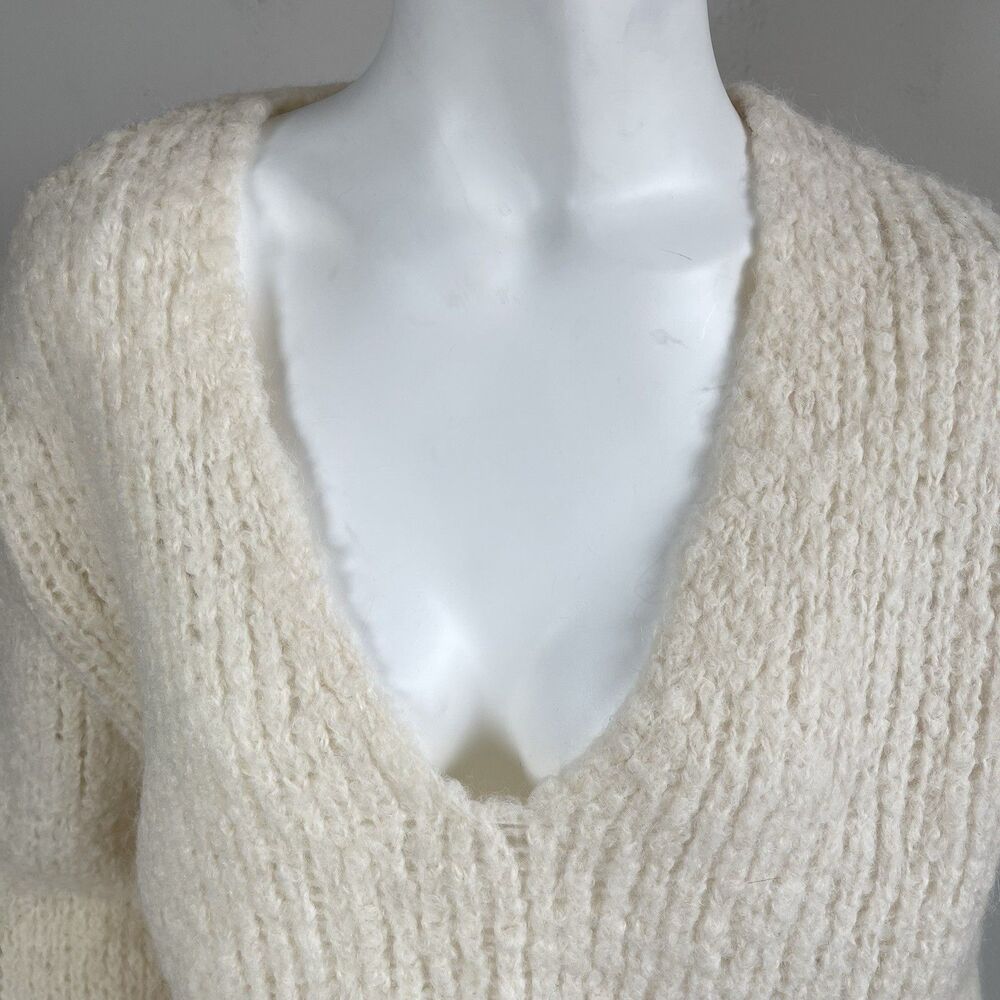 Rag & Bone Womens L‎ Alpaca Bouclé Chunky Sweater Freda Cozy Luxury Preppy - Picture 5 of 13
